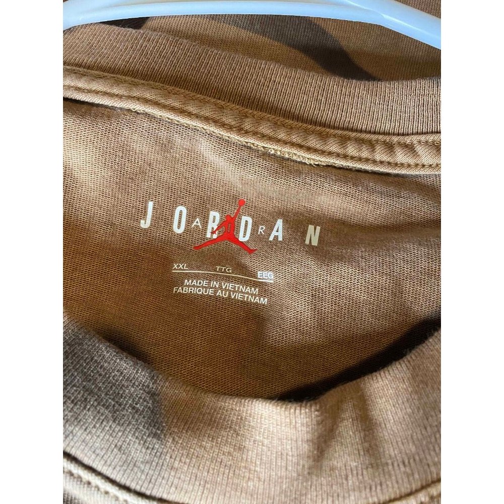 Nike Air Jordan Flight Heritage 85 T-Shirt Tan Wash Michael Chicago Bulls XXL - Picture 5 of 7